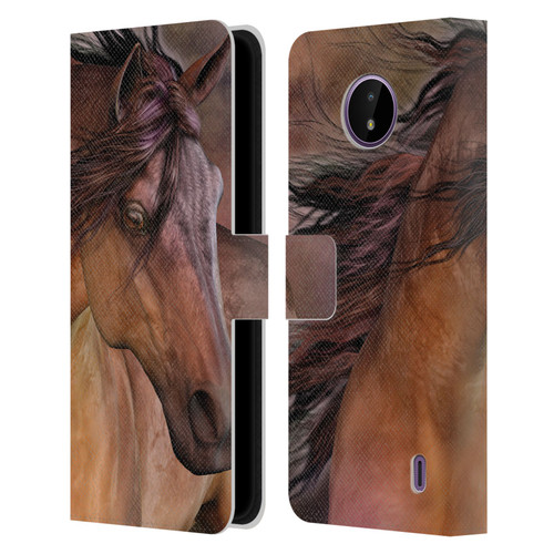 Laurie Prindle Western Stallion Belleze Fiero Leather Book Wallet Case Cover For Nokia C10 / C20