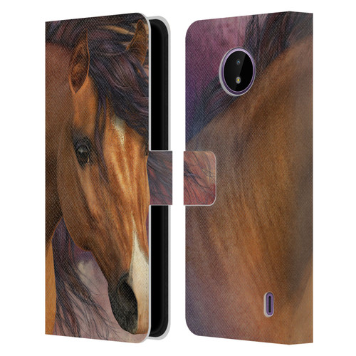 Laurie Prindle Western Stallion Flash Leather Book Wallet Case Cover For Nokia C10 / C20