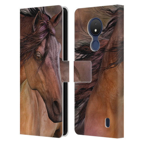 Laurie Prindle Western Stallion Belleze Fiero Leather Book Wallet Case Cover For Nokia C21