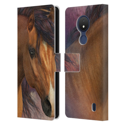 Laurie Prindle Western Stallion Flash Leather Book Wallet Case Cover For Nokia C21