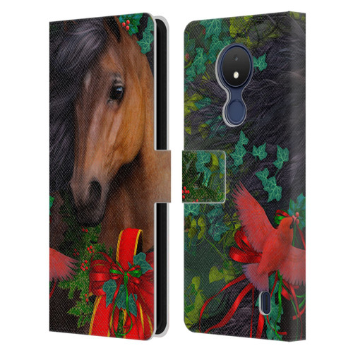 Laurie Prindle Western Stallion A Morgan Christmas Leather Book Wallet Case Cover For Nokia C21