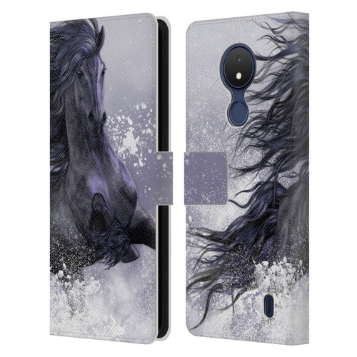 Laurie Prindle Western Stallion Winter Thunder Leather Book Wallet Case Cover For Nokia C21