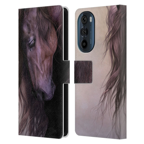 Laurie Prindle Western Stallion Equus Leather Book Wallet Case Cover For Motorola Edge 30