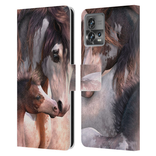 Laurie Prindle Western Stallion Generations Leather Book Wallet Case Cover For Motorola Moto Edge 30 Fusion