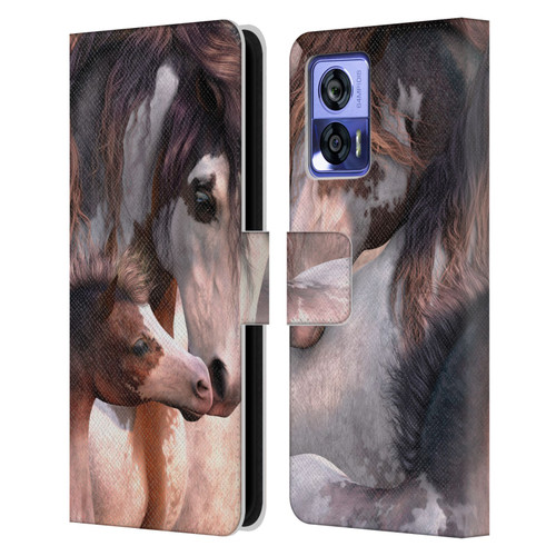 Laurie Prindle Western Stallion Generations Leather Book Wallet Case Cover For Motorola Edge 30 Neo 5G