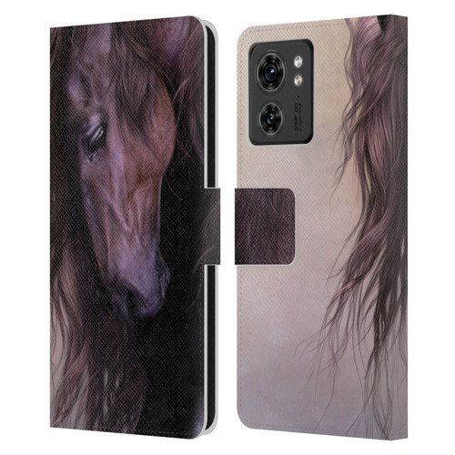 Laurie Prindle Western Stallion Equus Leather Book Wallet Case Cover For Motorola Moto Edge 40