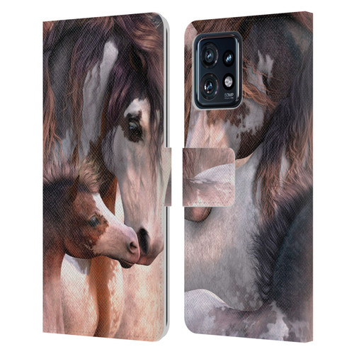 Laurie Prindle Western Stallion Generations Leather Book Wallet Case Cover For Motorola Moto Edge 40 Pro