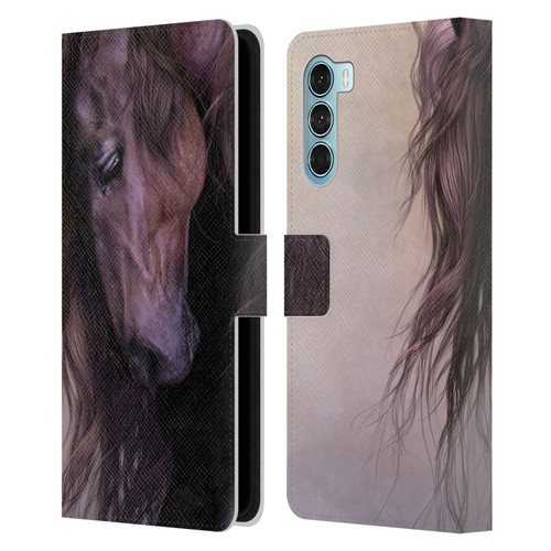 Laurie Prindle Western Stallion Equus Leather Book Wallet Case Cover For Motorola Edge S30 / Moto G200 5G