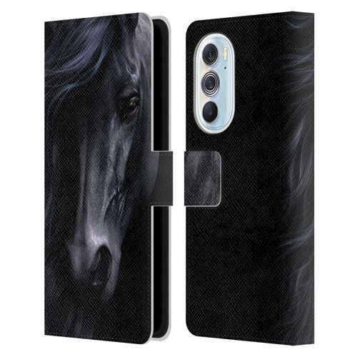 Laurie Prindle Western Stallion The Black Leather Book Wallet Case Cover For Motorola Edge X30