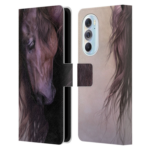 Laurie Prindle Western Stallion Equus Leather Book Wallet Case Cover For Motorola Edge X30