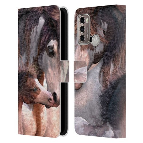 Laurie Prindle Western Stallion Generations Leather Book Wallet Case Cover For Motorola Moto G60 / Moto G40 Fusion
