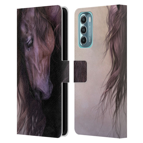 Laurie Prindle Western Stallion Equus Leather Book Wallet Case Cover For Motorola Moto G Stylus 5G (2022)