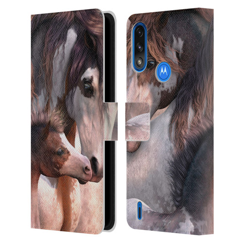 Laurie Prindle Western Stallion Generations Leather Book Wallet Case Cover For Motorola Moto E7 Power / Moto E7i Power