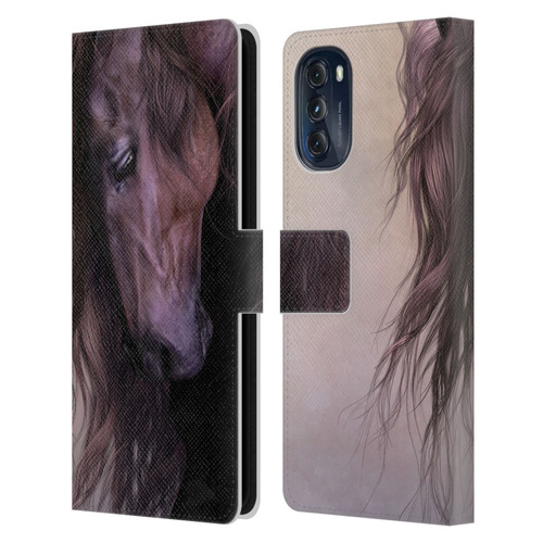 Laurie Prindle Western Stallion Equus Leather Book Wallet Case Cover For Motorola Moto G (2022)