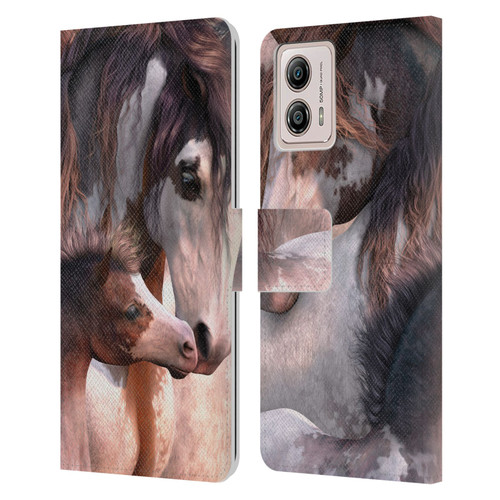 Laurie Prindle Western Stallion Generations Leather Book Wallet Case Cover For Motorola Moto G53 5G