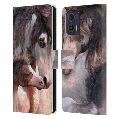 Laurie Prindle Western Stallion Generations Leather Book Wallet Case Cover For Motorola Moto G73 5G
