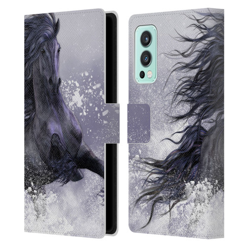 Laurie Prindle Western Stallion Winter Thunder Leather Book Wallet Case Cover For OnePlus Nord 2 5G