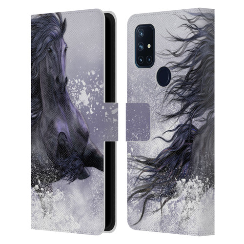 Laurie Prindle Western Stallion Winter Thunder Leather Book Wallet Case Cover For OnePlus Nord N10 5G