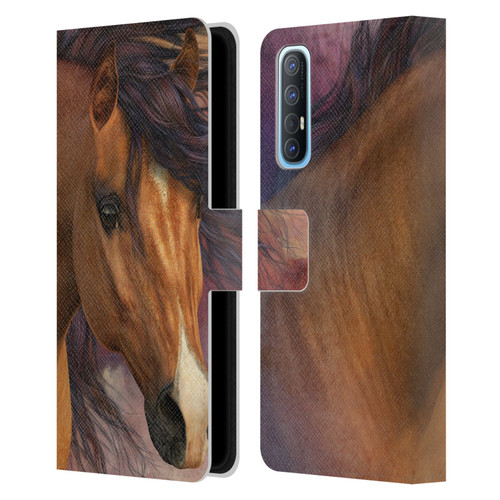Laurie Prindle Western Stallion Flash Leather Book Wallet Case Cover For OPPO Find X2 Neo 5G