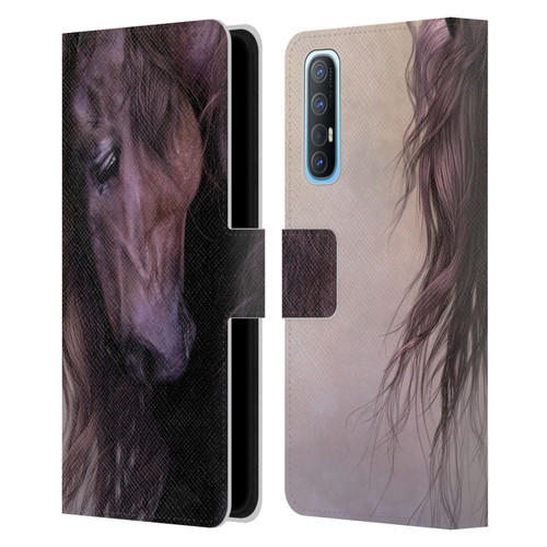 Laurie Prindle Western Stallion Equus Leather Book Wallet Case Cover For OPPO Find X2 Neo 5G