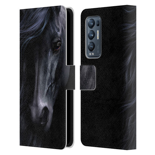 Laurie Prindle Western Stallion The Black Leather Book Wallet Case Cover For OPPO Find X3 Neo / Reno5 Pro+ 5G