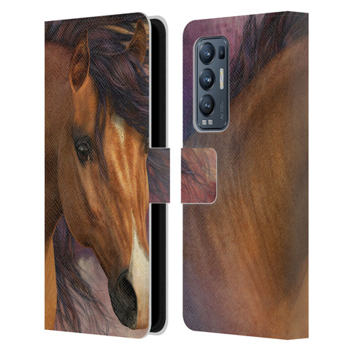 Laurie Prindle Western Stallion Flash Leather Book Wallet Case Cover For OPPO Find X3 Neo / Reno5 Pro+ 5G