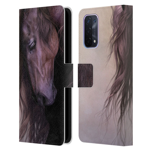 Laurie Prindle Western Stallion Equus Leather Book Wallet Case Cover For OPPO A54 5G