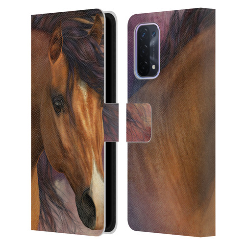 Laurie Prindle Western Stallion Flash Leather Book Wallet Case Cover For OPPO A54 5G