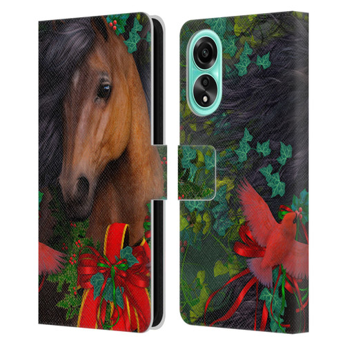 Laurie Prindle Western Stallion A Morgan Christmas Leather Book Wallet Case Cover For OPPO A78 5G