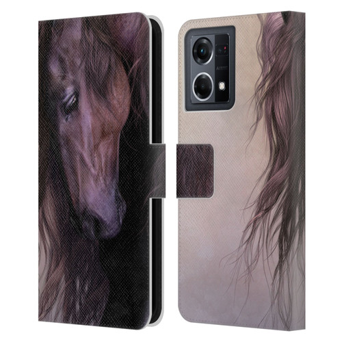 Laurie Prindle Western Stallion Equus Leather Book Wallet Case Cover For OPPO Reno8 4G