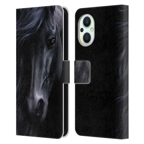 Laurie Prindle Western Stallion The Black Leather Book Wallet Case Cover For OPPO Reno8 Lite