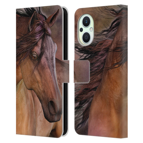 Laurie Prindle Western Stallion Belleze Fiero Leather Book Wallet Case Cover For OPPO Reno8 Lite