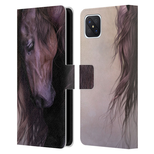 Laurie Prindle Western Stallion Equus Leather Book Wallet Case Cover For OPPO Reno4 Z 5G