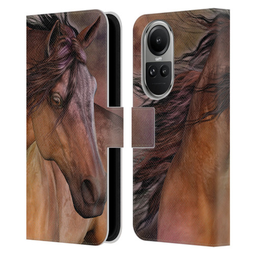 Laurie Prindle Western Stallion Belleze Fiero Leather Book Wallet Case Cover For OPPO Reno10 5G / Reno10 Pro 5G