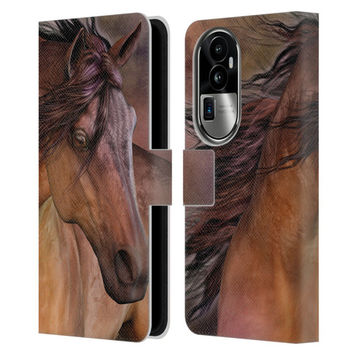 Laurie Prindle Western Stallion Belleze Fiero Leather Book Wallet Case Cover For OPPO Reno10 Pro+