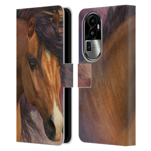 Laurie Prindle Western Stallion Flash Leather Book Wallet Case Cover For OPPO Reno10 Pro+