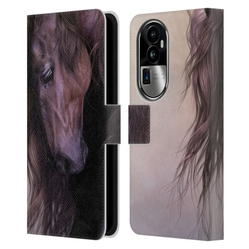 Laurie Prindle Western Stallion Equus Leather Book Wallet Case Cover For OPPO Reno10 Pro+