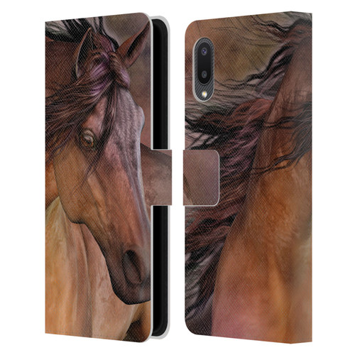 Laurie Prindle Western Stallion Belleze Fiero Leather Book Wallet Case Cover For Samsung Galaxy A02/M02 (2021)