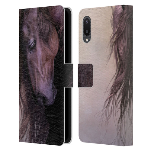 Laurie Prindle Western Stallion Equus Leather Book Wallet Case Cover For Samsung Galaxy A02/M02 (2021)