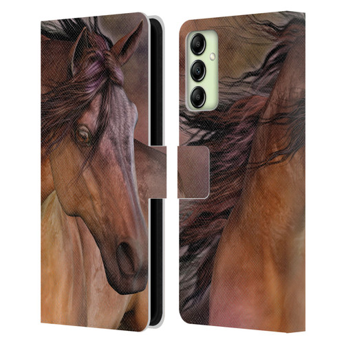 Laurie Prindle Western Stallion Belleze Fiero Leather Book Wallet Case Cover For Samsung Galaxy A14 5G