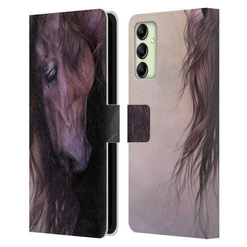 Laurie Prindle Western Stallion Equus Leather Book Wallet Case Cover For Samsung Galaxy A14 5G