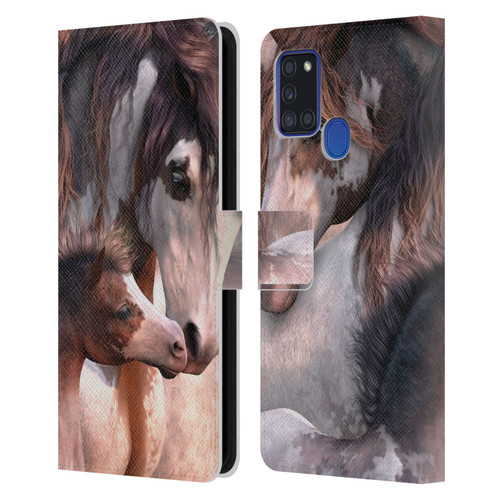 Laurie Prindle Western Stallion Generations Leather Book Wallet Case Cover For Samsung Galaxy A21s (2020)