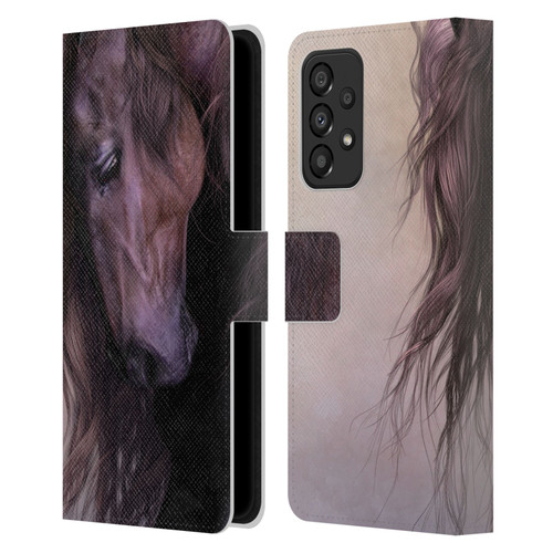 Laurie Prindle Western Stallion Equus Leather Book Wallet Case Cover For Samsung Galaxy A33 5G (2022)