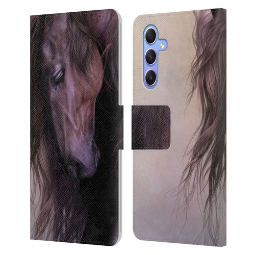 Laurie Prindle Western Stallion Equus Leather Book Wallet Case Cover For Samsung Galaxy A34 5G