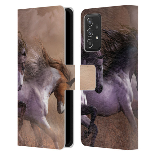 Laurie Prindle Western Stallion Run To Freedom Leather Book Wallet Case Cover For Samsung Galaxy A53 5G (2022)