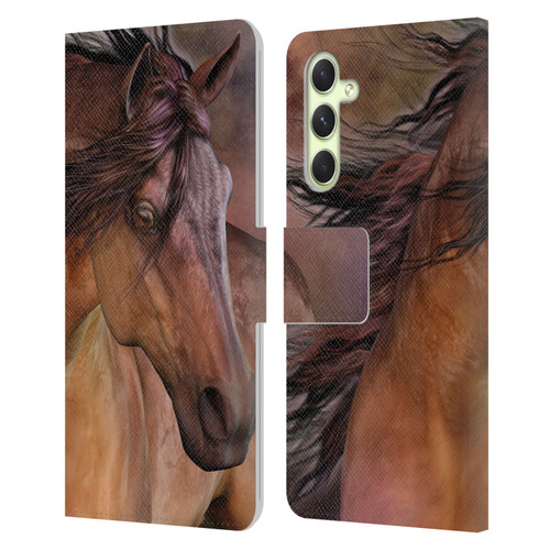 Laurie Prindle Western Stallion Belleze Fiero Leather Book Wallet Case Cover For Samsung Galaxy A54 5G