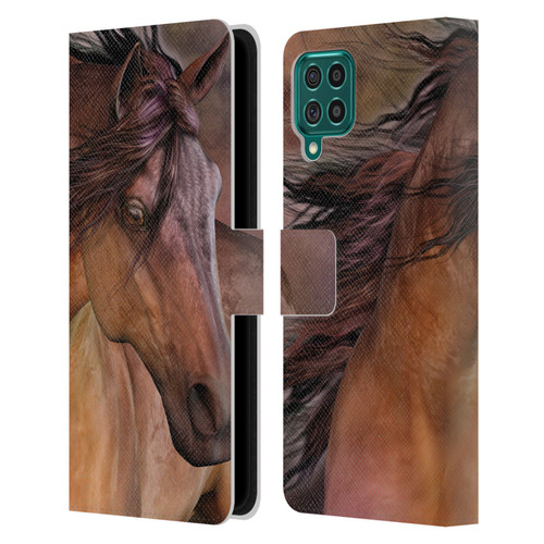 Laurie Prindle Western Stallion Belleze Fiero Leather Book Wallet Case Cover For Samsung Galaxy F62 (2021)