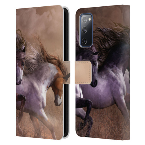 Laurie Prindle Western Stallion Run To Freedom Leather Book Wallet Case Cover For Samsung Galaxy S20 FE / 5G