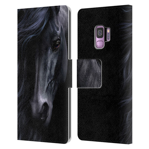 Laurie Prindle Western Stallion The Black Leather Book Wallet Case Cover For Samsung Galaxy S9
