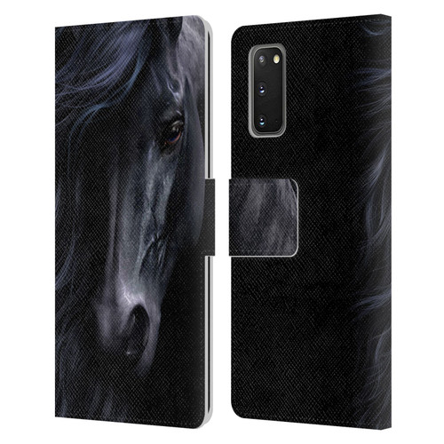 Laurie Prindle Western Stallion The Black Leather Book Wallet Case Cover For Samsung Galaxy S20 / S20 5G